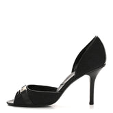 Canvas Monogram Sandals 37.5 Black