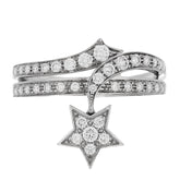 18K White Gold Diamond Étolie Filante Ring 55 7.25