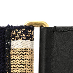 Canvas Embroidered Shoulder Strap Chocolate Multicolor