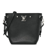 Calfskin Nano Lockme Bucket Black