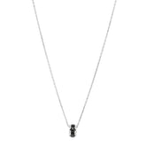 18K White Gold Diamond Ceramic Ultra Necklace Black