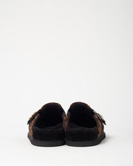 Louis Vuitton Brown Monogram Cashgora Wool LV Cosy Flat Comfort Closed Mules - 41