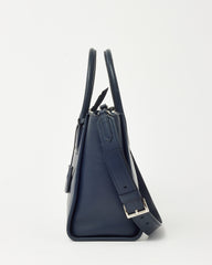 Prada Navy Grace Lux Leather 2Way Concept Tote with Strap 1BA183