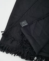 Hermès Black Cashmere and Silk New Libris Stole Scarf