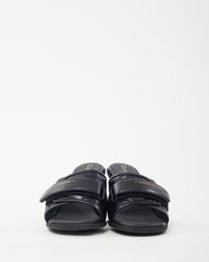 Dior Black Cannage Leather Logo DiorEvolution Heeled Mule Sandals - 38.5