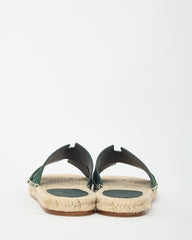 Hermès Men's Green Suede Antigua Espadrille Sandals - 40/US 7 MEN/US 9-9.5 WOMEN