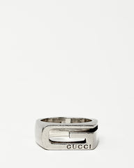 Gucci Sterling Silver Cut Out G Estate Ring - 6.5