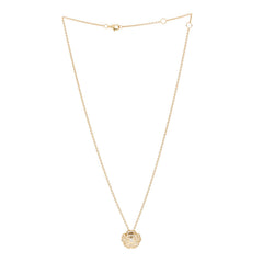 18K Yellow Gold Diamond Bouton de Camelia Pendant Necklace