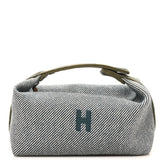 Wool Small Bride-A-Brac H Natte Pouch Bleu Abysse