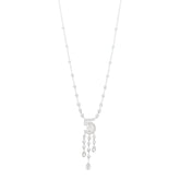 18K White Gold Diamond Eternal No 5 Drop Necklace