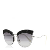 Acetate Glitter Cat Eye Sunglasses SMU58T Black