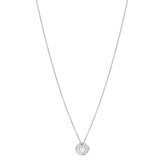 18K White Gold Diamond Bouton de Camelia Pendant Necklace