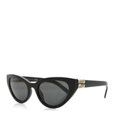 Acetate Cat Eye Sunglasses SMU A04 Black