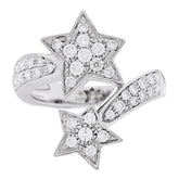 18K White Gold Diamond Comete Geode Ring 50 5.25
