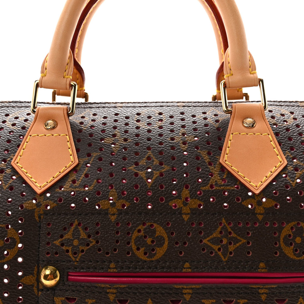 Monogram Perforated Speedy 30 Fuchsia