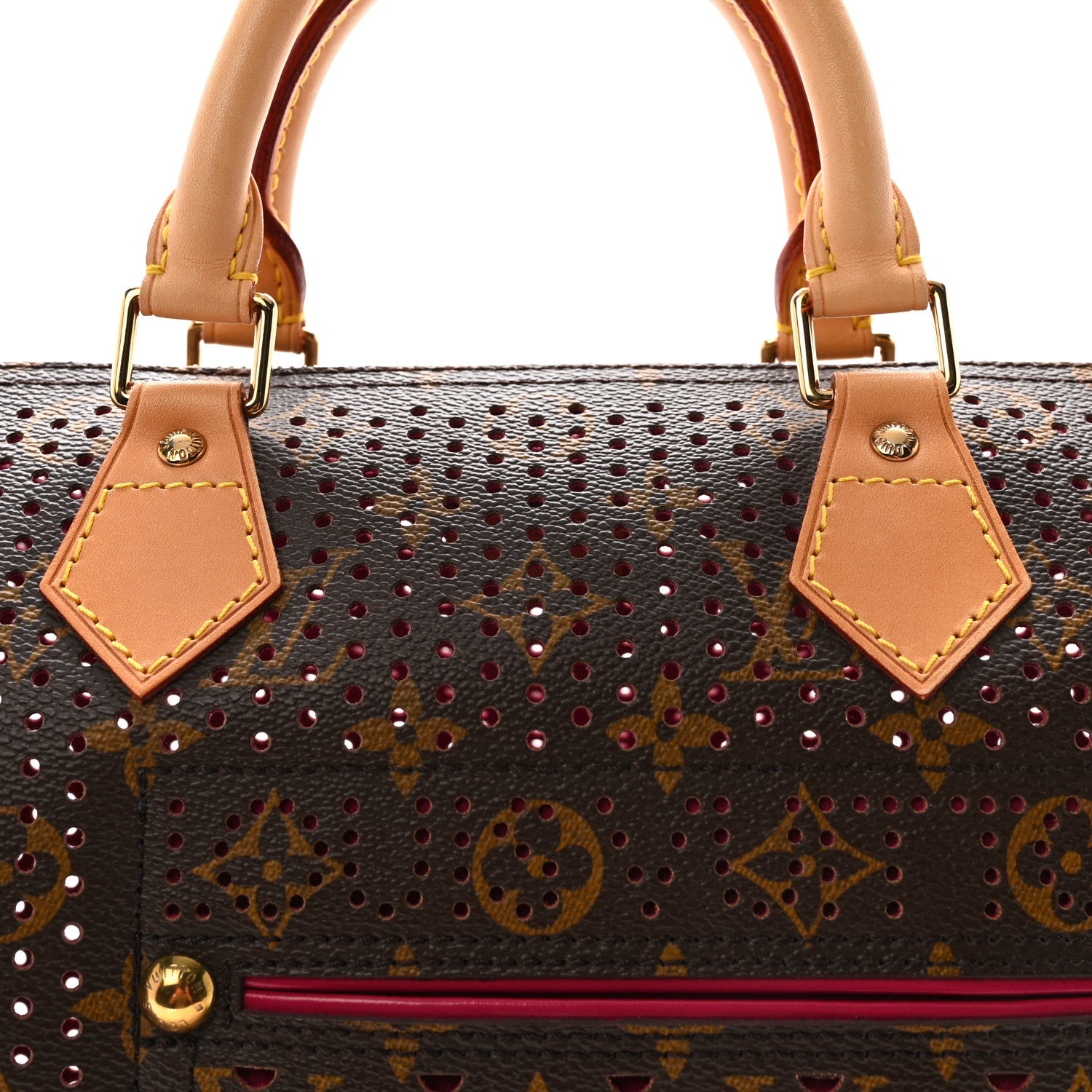Monogram Perforated Speedy 30 Fuchsia