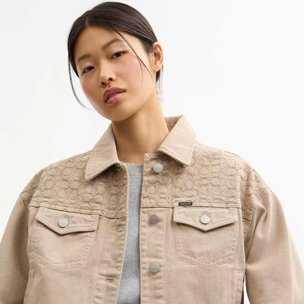 Coach Outlet Garment Dyed Denim Jacket