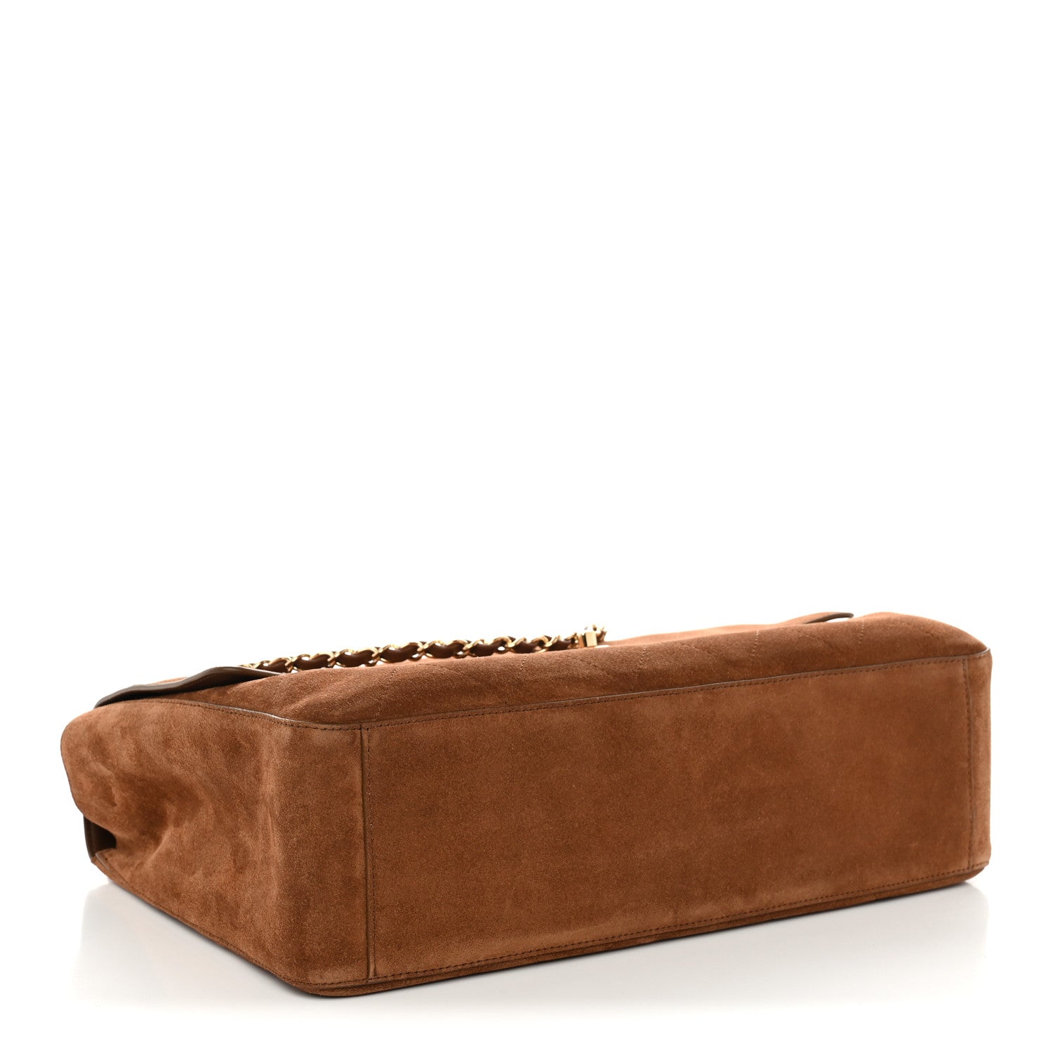 Suede Calfskin Souplissimo Maxi Flap Camel