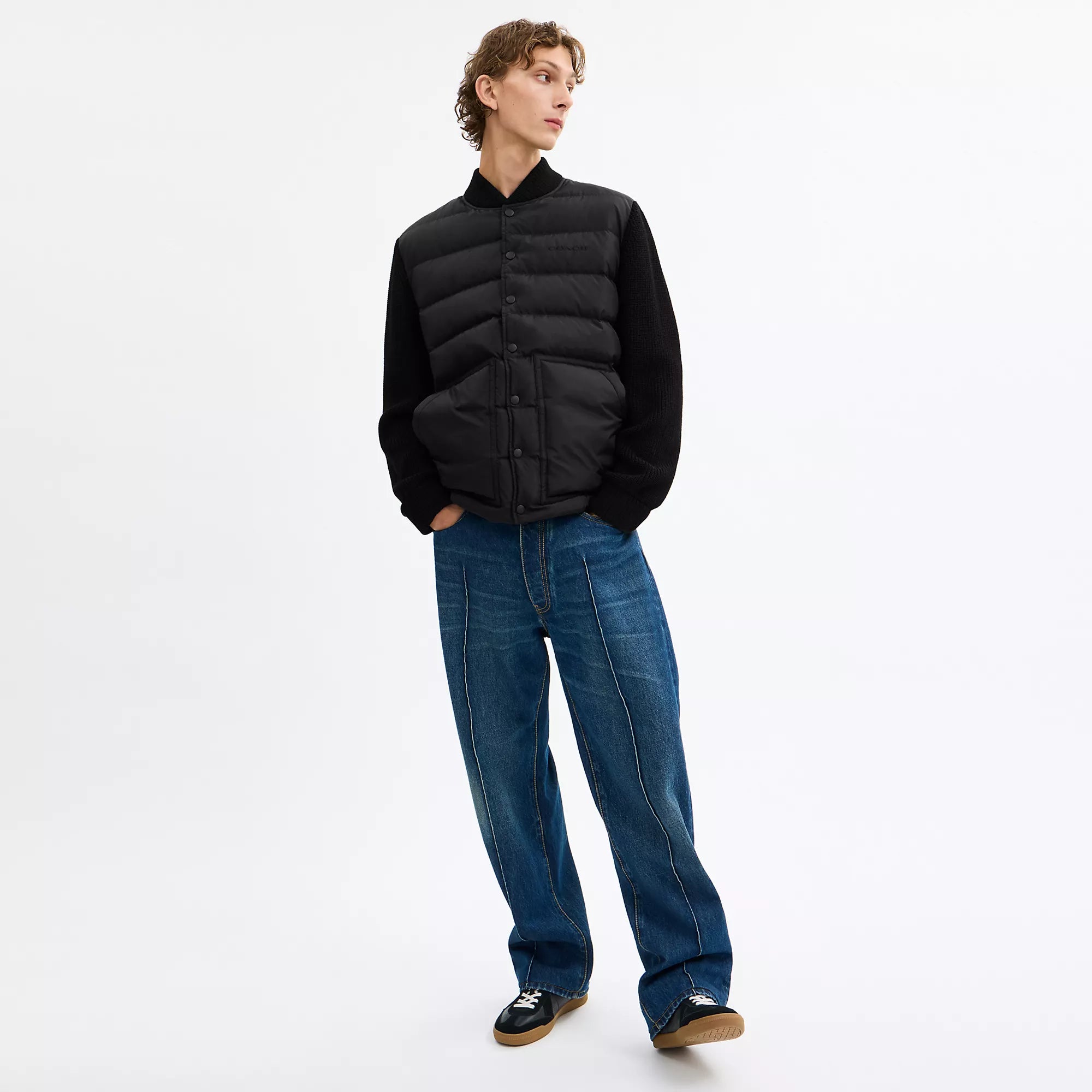 Coach Outlet Padded Cardigan Jacket In Recycled Polyester
