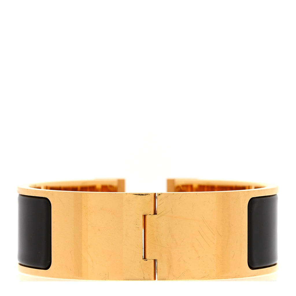Enamel Wide Clic Clac H Bracelet PM Black