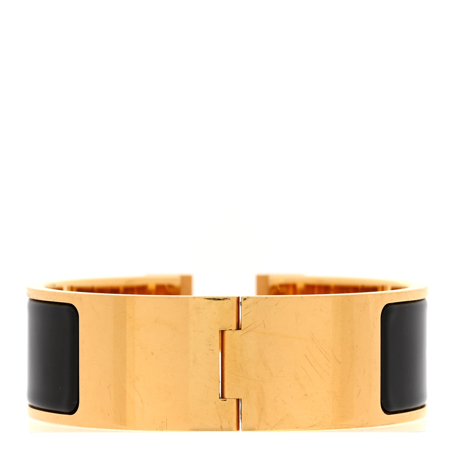 Enamel Wide Clic Clac H Bracelet PM Black