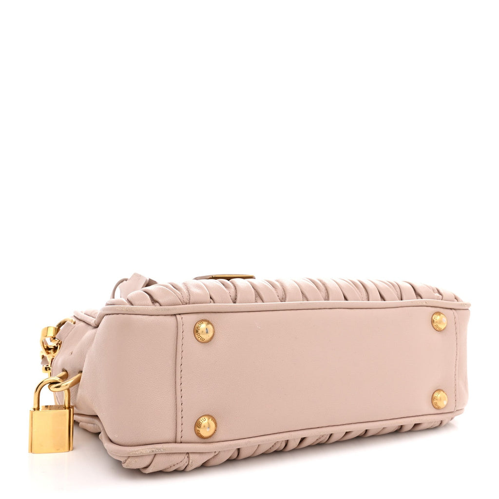 Nappa Matelasse Arcadie Top Handle Bag Cameo Powder Pink