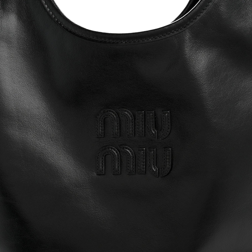Shiny Softy Calfskin Ivy Bag Black