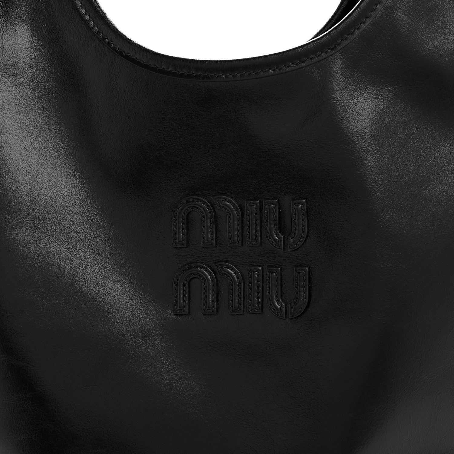 Shiny Softy Calfskin Ivy Bag Black