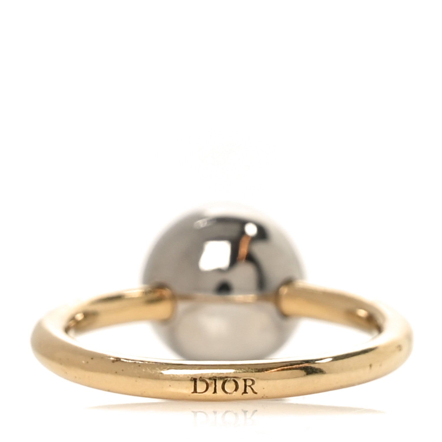 Metal CD Sphere Ring 52 6 Gold Silver