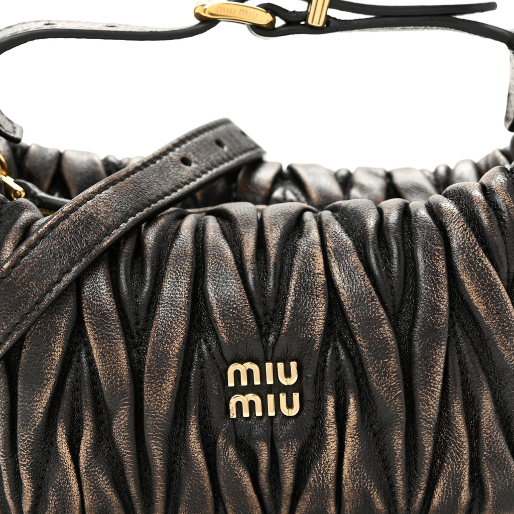 Nappa Matelasse Pouch Sand Coffee