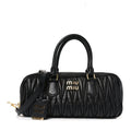 Nappa Matelasse Large Arcadie Top Handle Bag Black