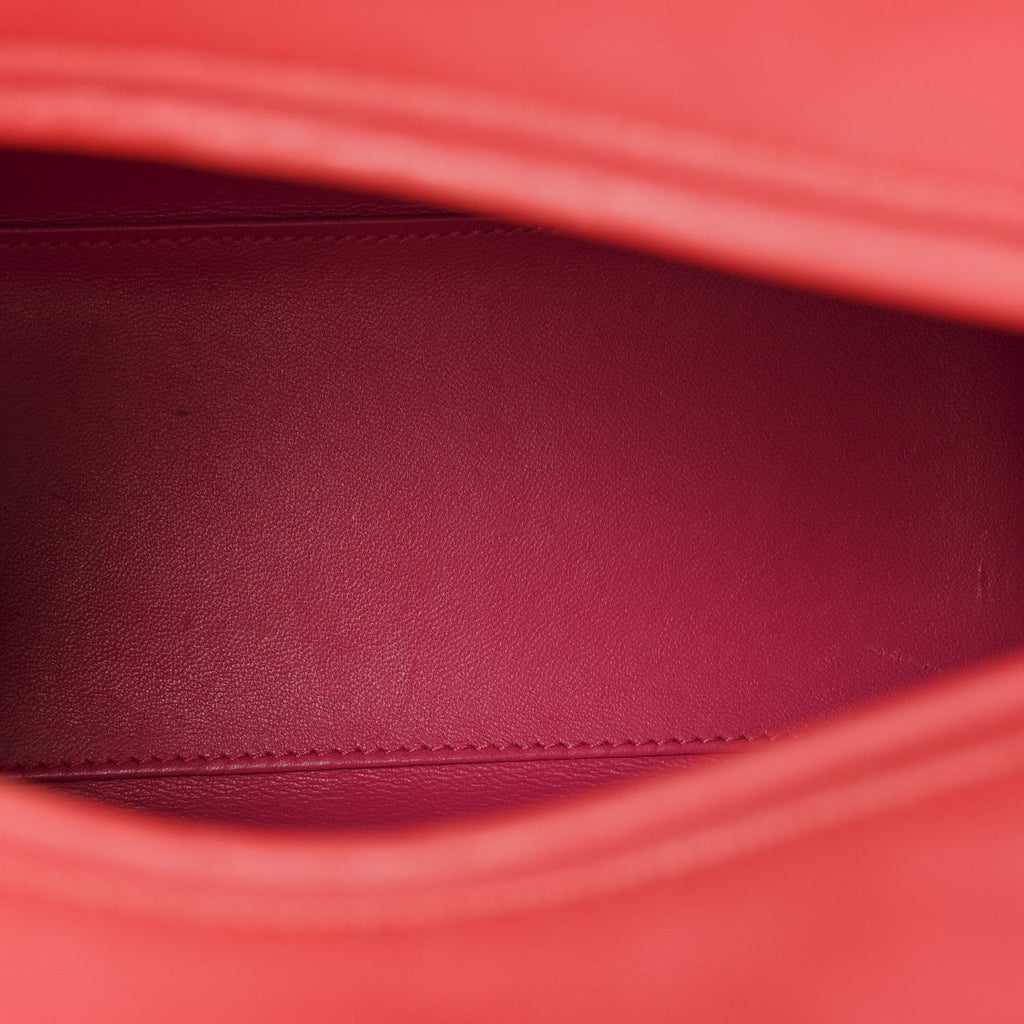 Lambskin Cannage Medium Bi-Color Lady Dior Orange Fuchsia
