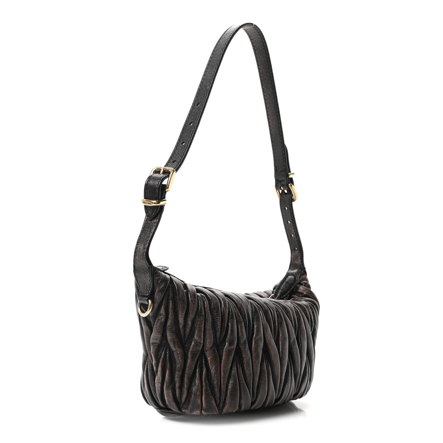 Nappa Matelasse Pouch Sabbia Caffe