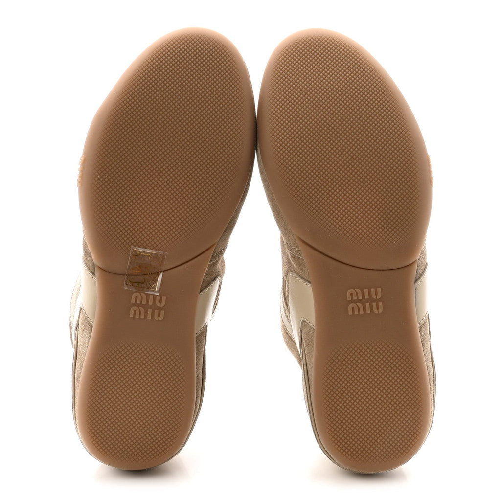 Suede Shearling Gymnasium Sneakers 39.5 Deserto