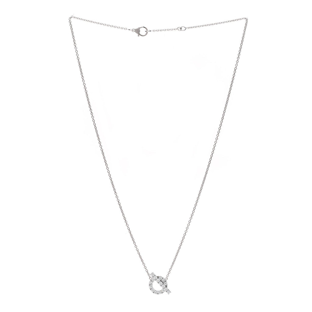 18K White Gold Diamond Finesse Pendant Necklace