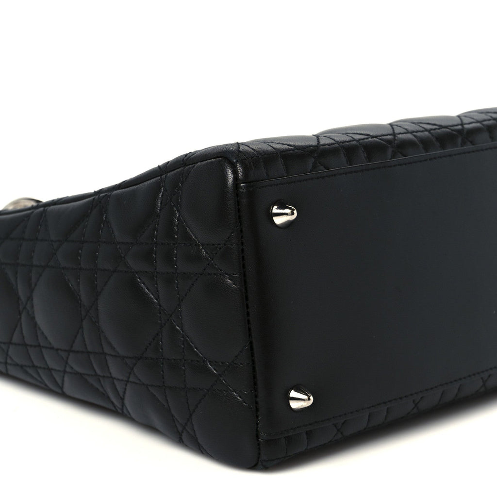 Lambskin Cannage Medium Lady Dior Black