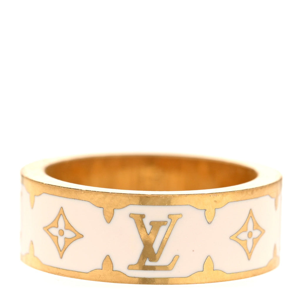 Metal Enamel Nanogram Ring M 54 7 White