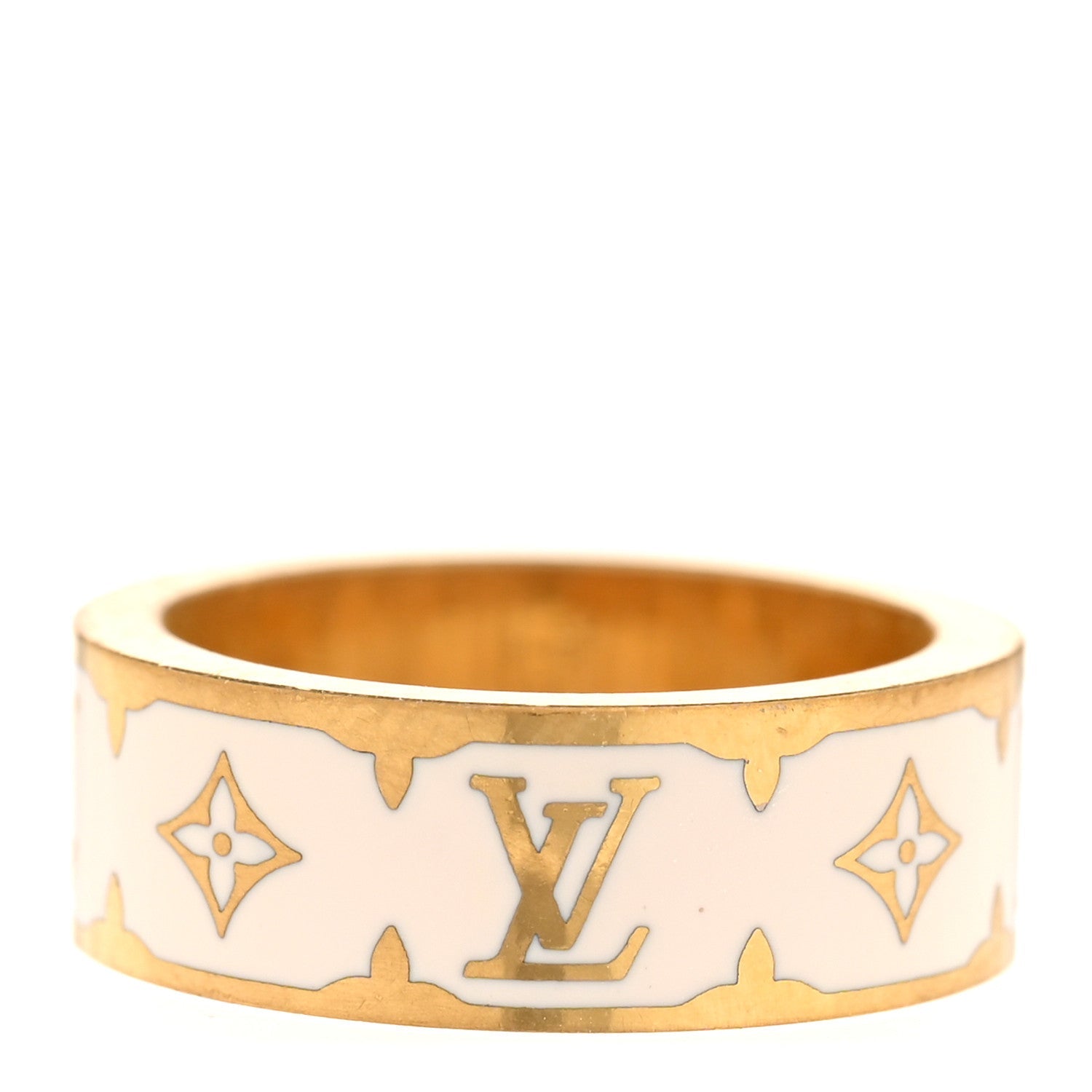 Metal Enamel Nanogram Ring M 54 7 White