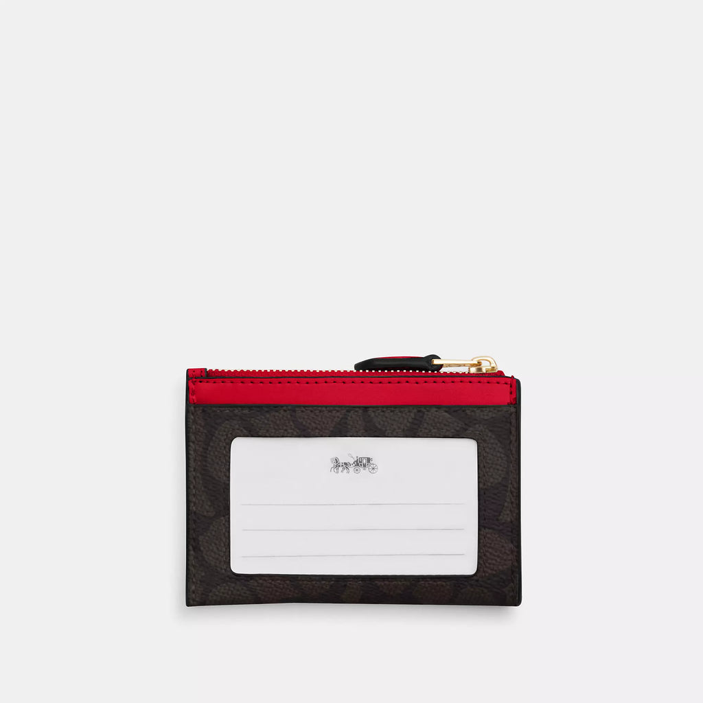 Coach Outlet Mini Skinny Id Case In Signature Canvas