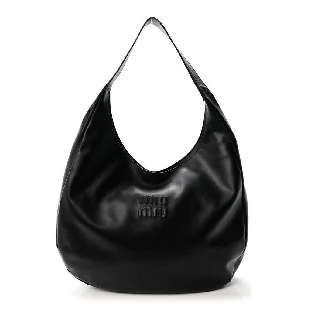 Soft Calf Softy Hobo Bag Black