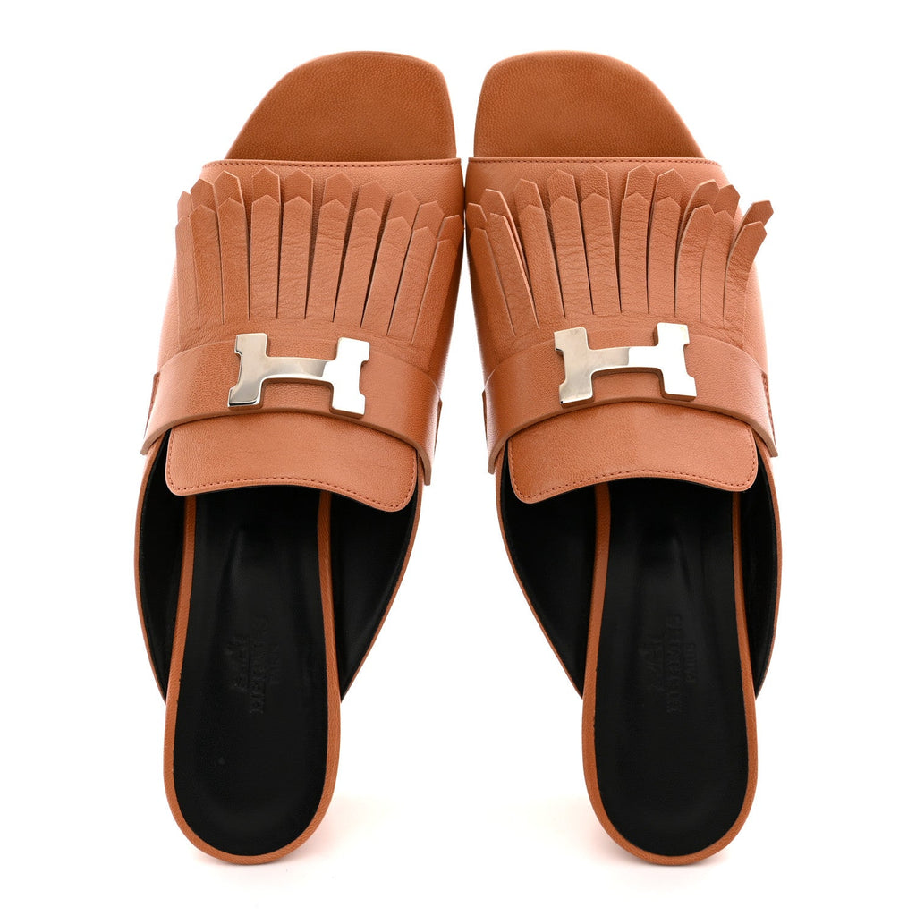 Calfskin Alma Sandals 40 Havane