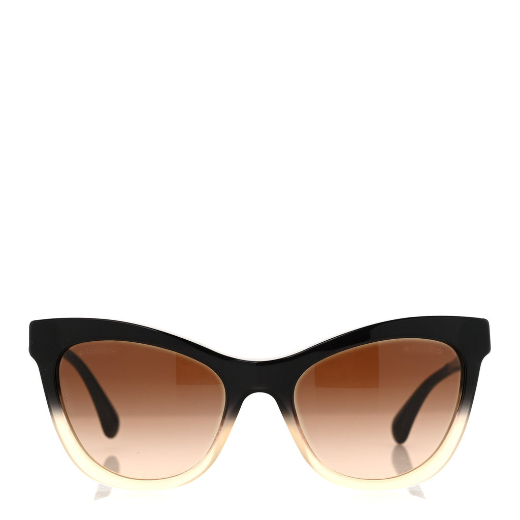 Acetate CC Cat Eye Summer Sunglasses 5350 Black Beige