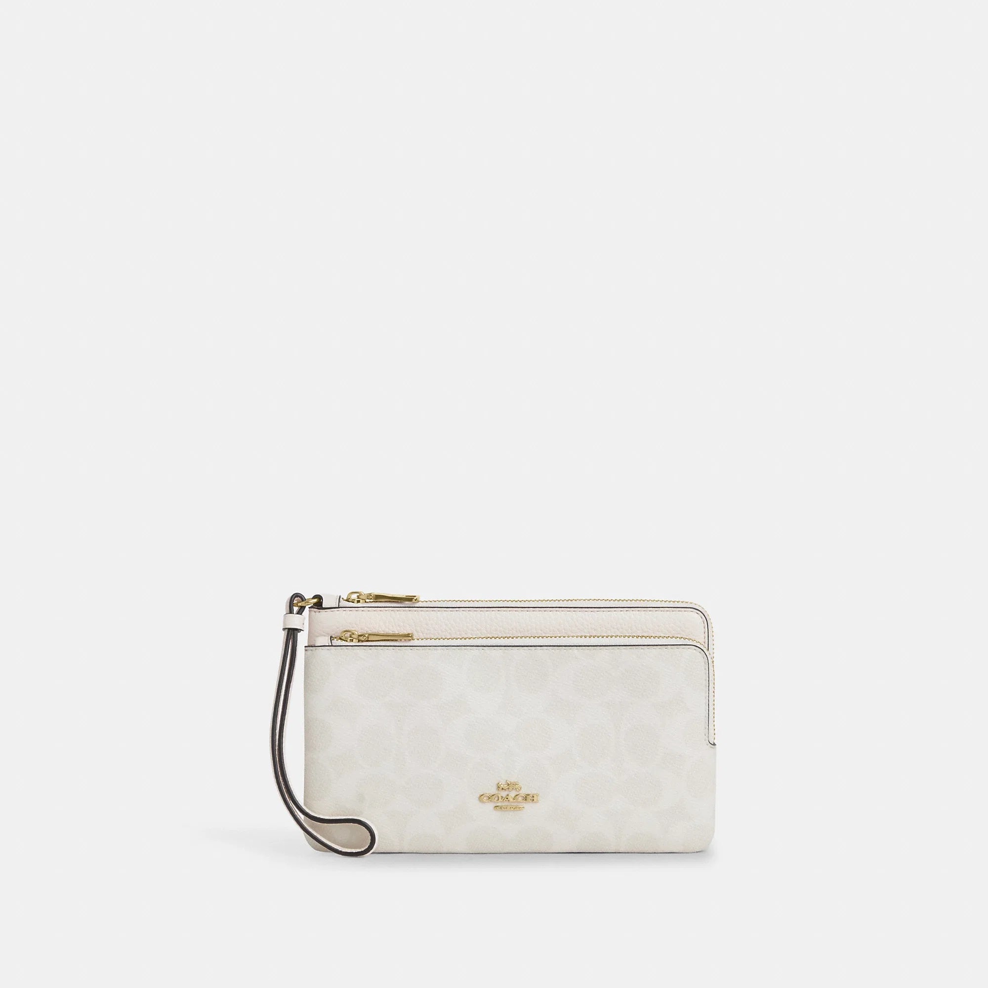 Coach Outlet Double Zip Wallet In Signature Canvas