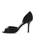 Canvas Monogram Sandals 37.5 Black