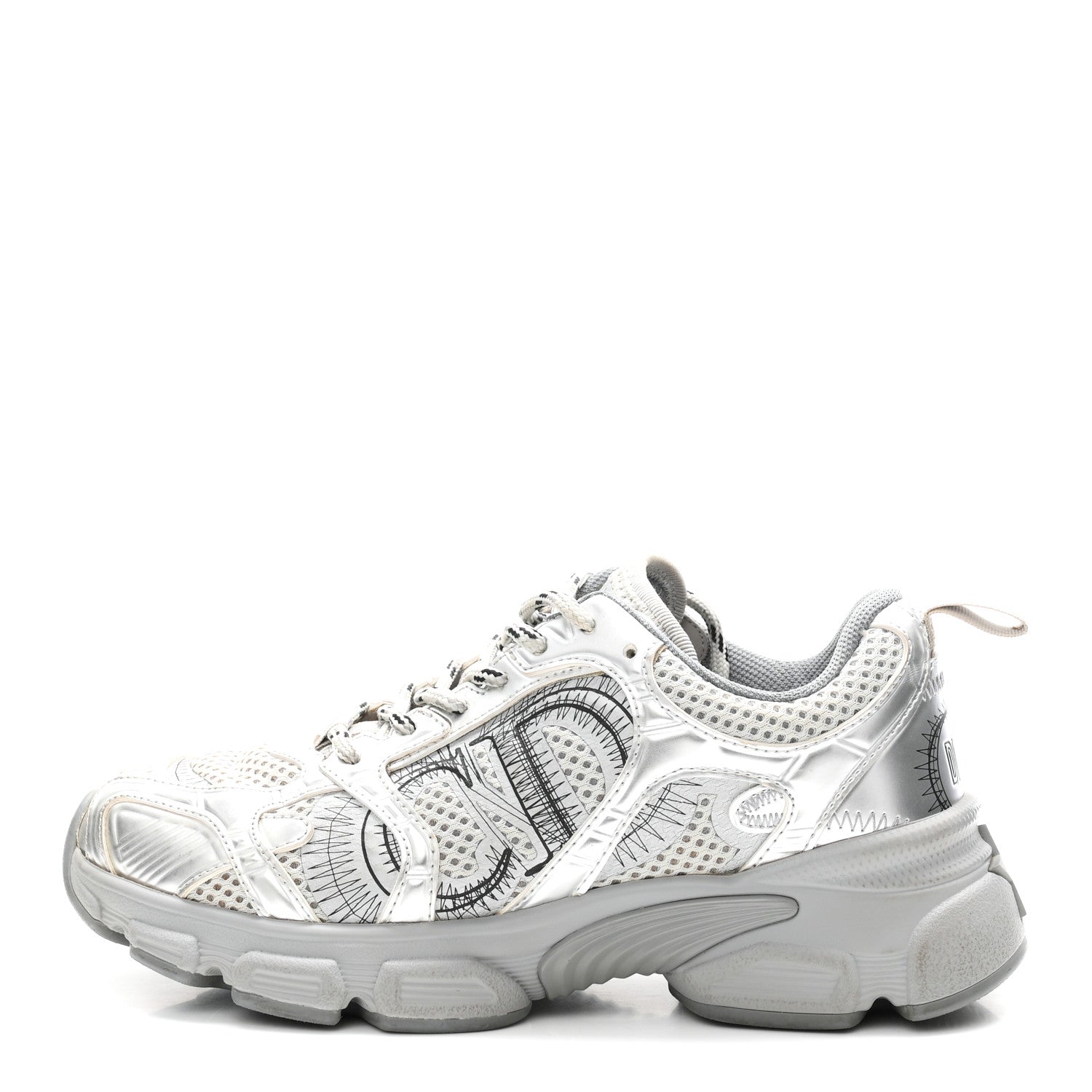 Technical Mesh Dior Chrono Sneakers 36 Silver