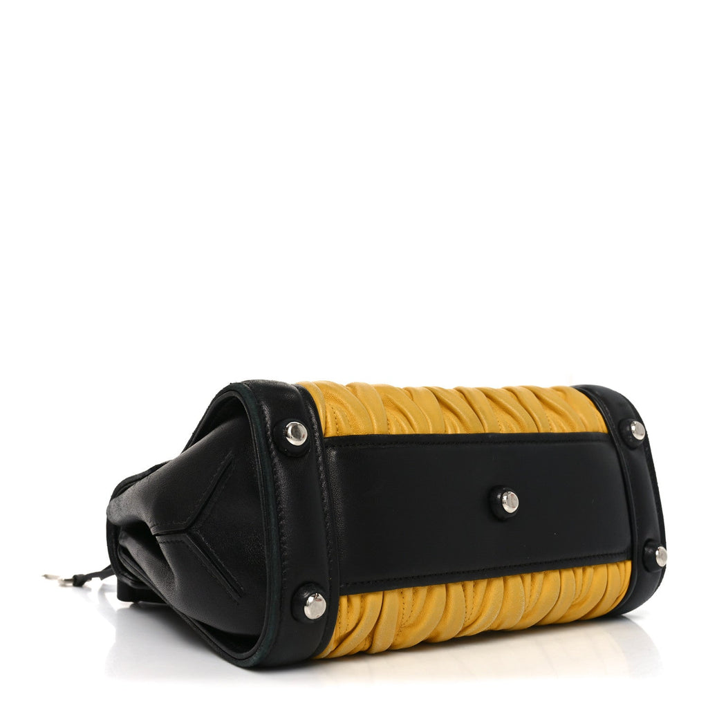 Nappa Matelasse Top Handle Bag Black Soleil