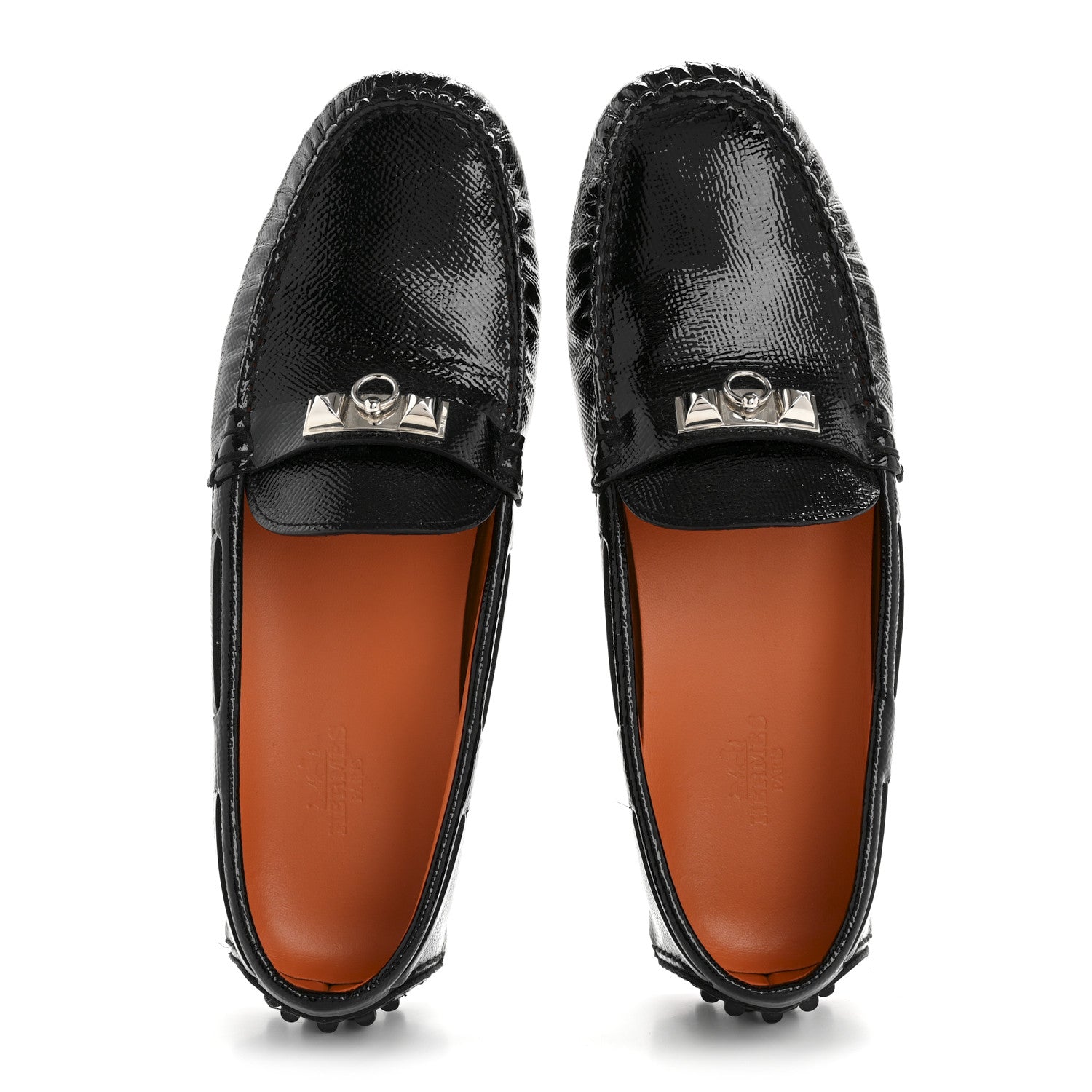 Patent Epsom Womens Irving Driving Moccasin Loafers 37 Black