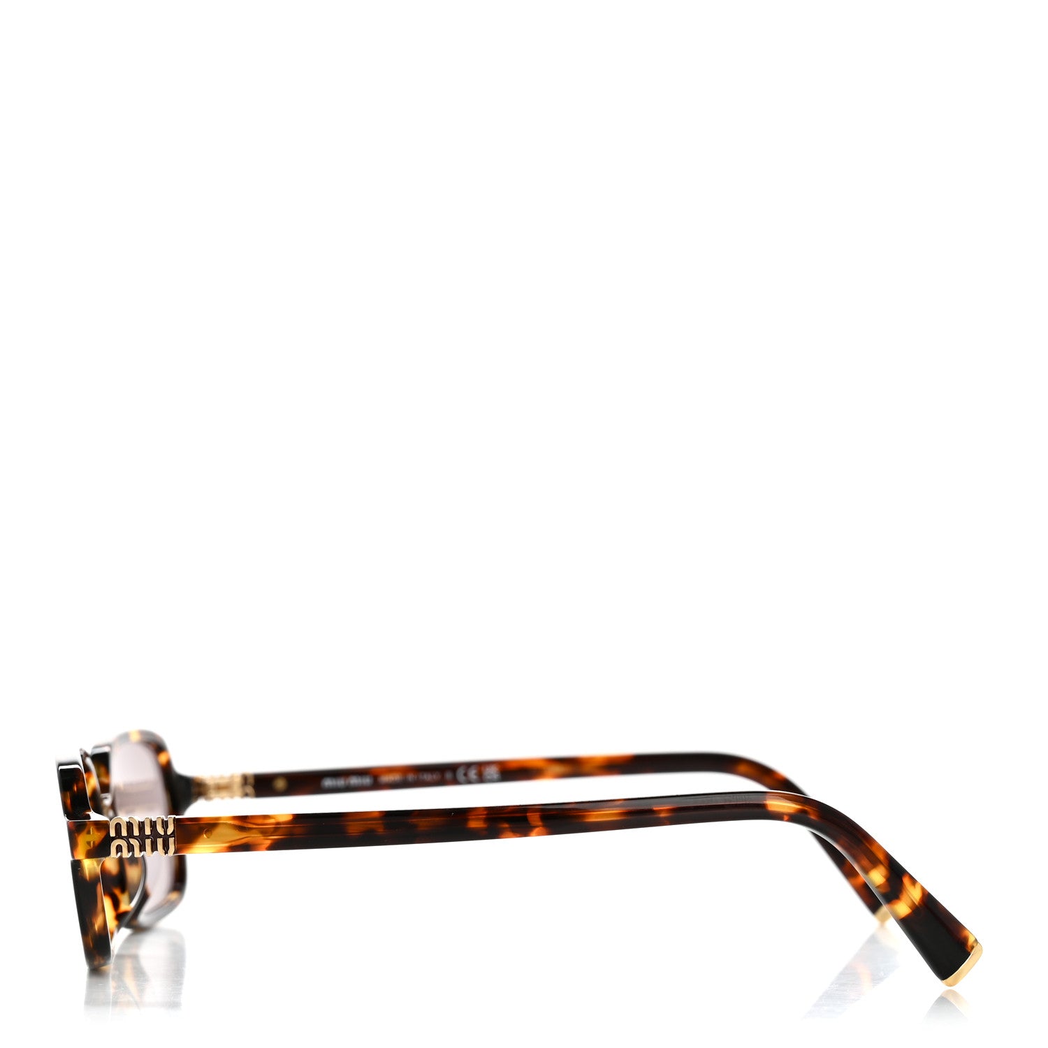 Acetate Rectangle Regard Sunglasses SMU11Z-F Camel Beige