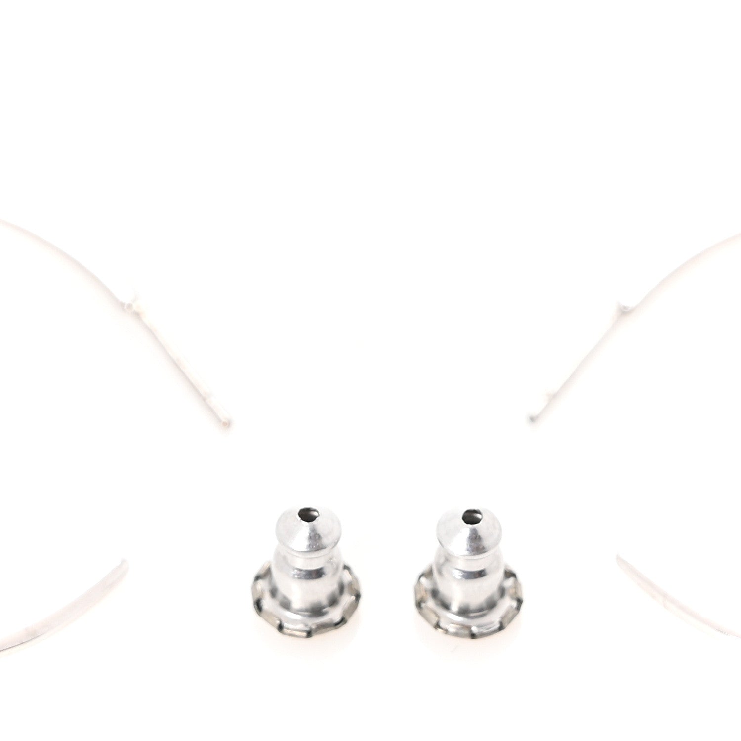 Crystal Hoop Earrings Silver