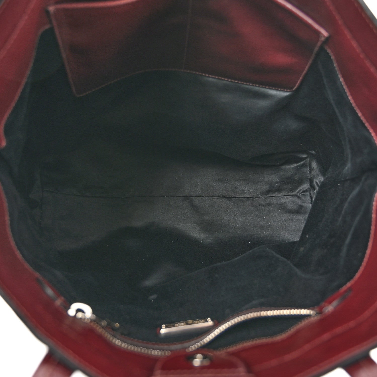 Vitello Soft Shopping Tote Burgundy
